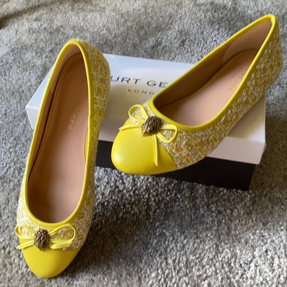 Kurt Geiger Tweed Yellow flats size EU41 US10.